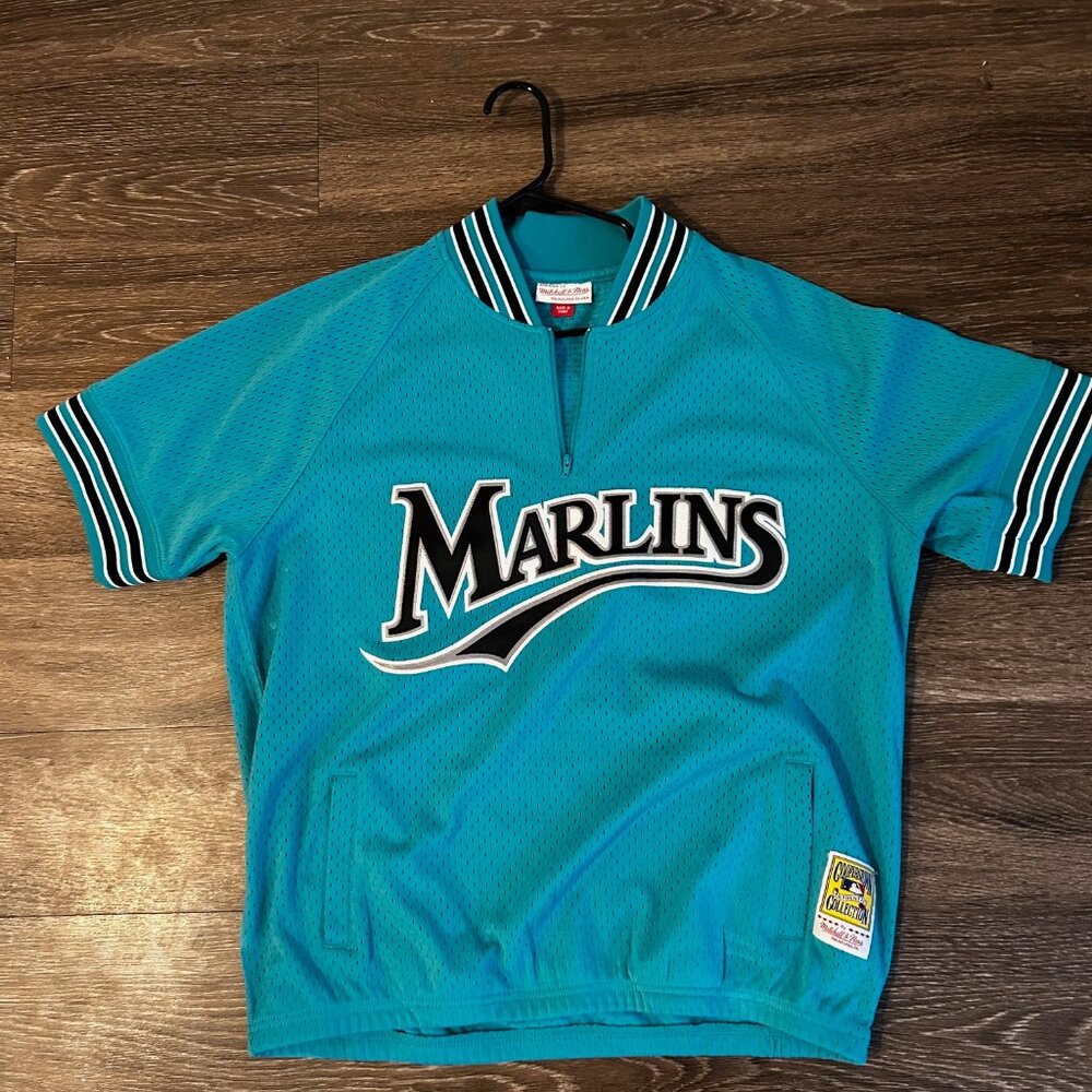 Andre Dawson Florida Marlins Mitchell & Ness Teal Cooperstown Mesh Jersey